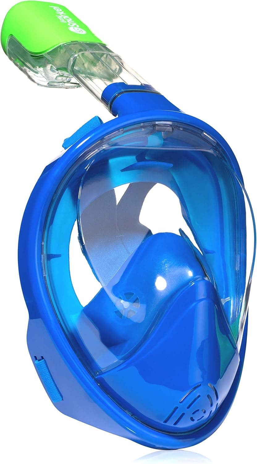 Easy Snorkel Mask Full Face Snorkeling Mask | Crystal Clear Underwater 180 Panoramic Sea View Full Face snorkel mask adult & kids | Hydro Dry Tech | Premium Snorkeling Gear with optional GoPro mount.
