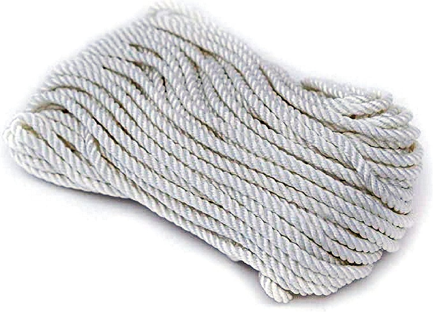1/4 in. x 100 ft. Twisted Nylon Rope for Boat Anchor Marine Dock Towing Lifting Applications, Rot Wet Dry Abrasion, Corrosion Resistant, 124 lb. (56.2 kg) Working Load Limit