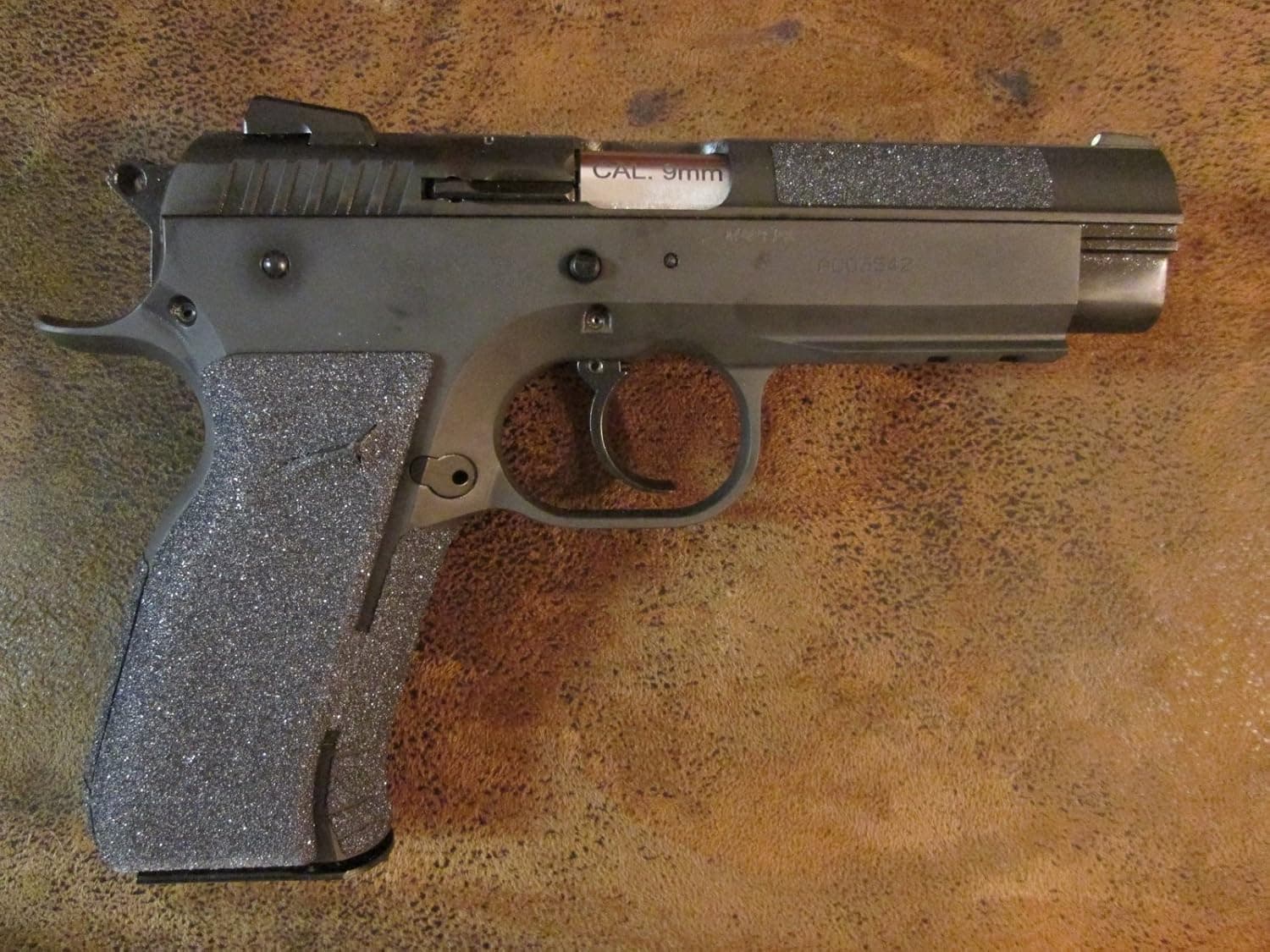 Sand-Paper-Pistol-Grips' - Peel and Stick - Grip Enhancements for The Rock Island Armory MAP FS 9mm
