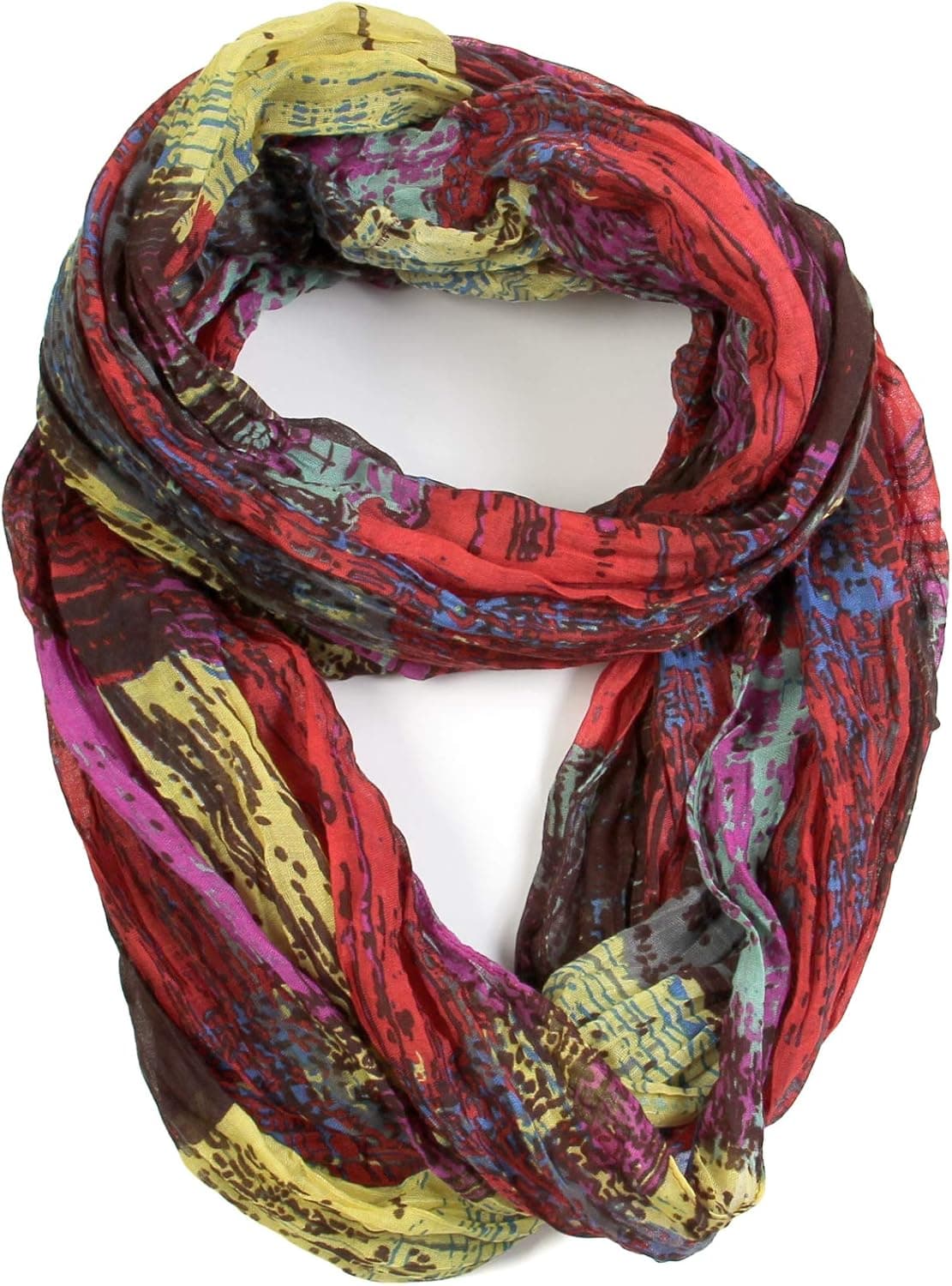 Spring Fashion Mixed Color Oil Paint Versatile Infinity Head Wrap Scarves