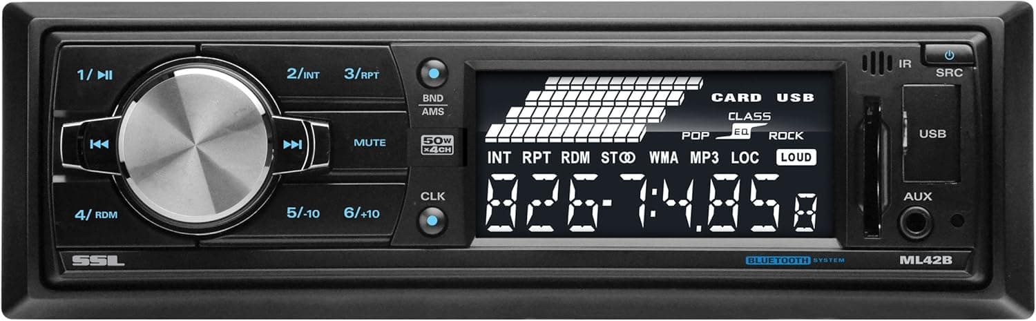 SOUND STORM ML42B Single-DIN MECH-LESS Multimedia Player (no CD or DVD), Receiver, Bluetooth, Wireless Remote