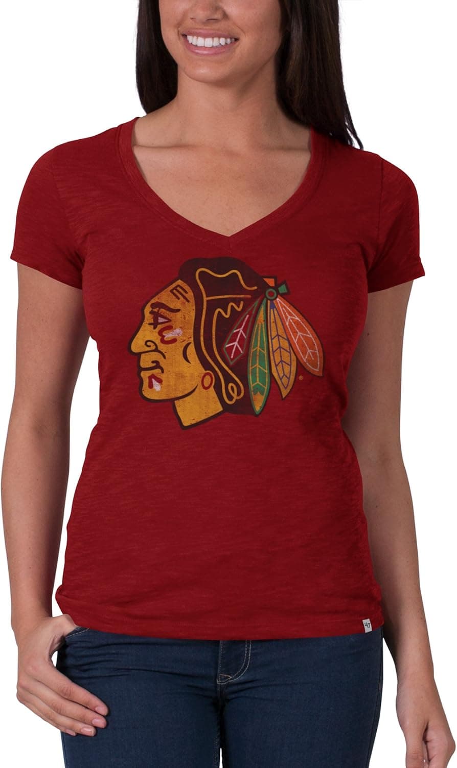 '47 NHL Adult Women's NHL Women's V-Neck Scrum Tee