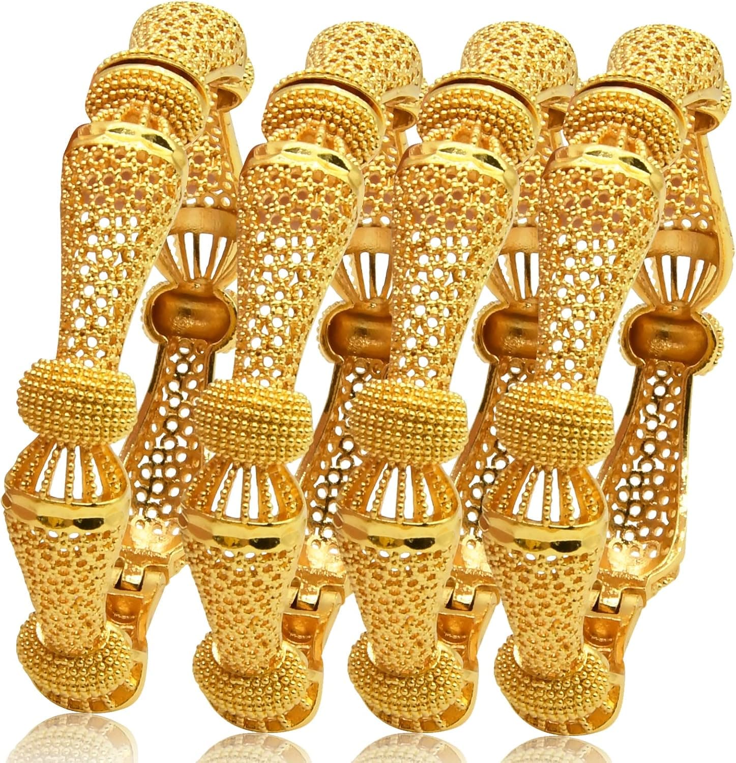 Dubai Gold Bangles for Women Indian African Wedding Bracelets 18K Gold Plated Ethiopian Bridal Jewelry