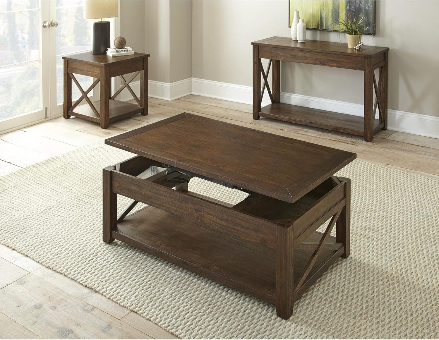 Steve Silver Lenka Lift Top Cocktail Table, Mocha