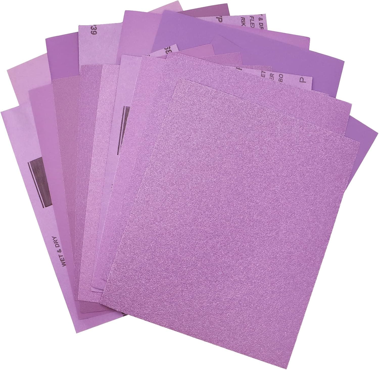 Sunxeke 24 Pcs Wet Dry Sandpaper 60/80/120/150/180/240/320/400 Grit Sanding Sheets Assorted kit 9x11'' Alumina Abrasive Sand Paper for Furniture polishing,Metal Sanding etc.N-021-60~400