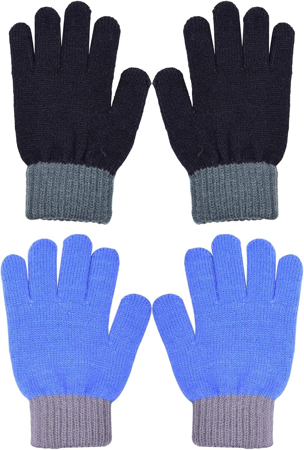 WDSKY Kids Gloves Winter Magic Wool Knit Stretchy