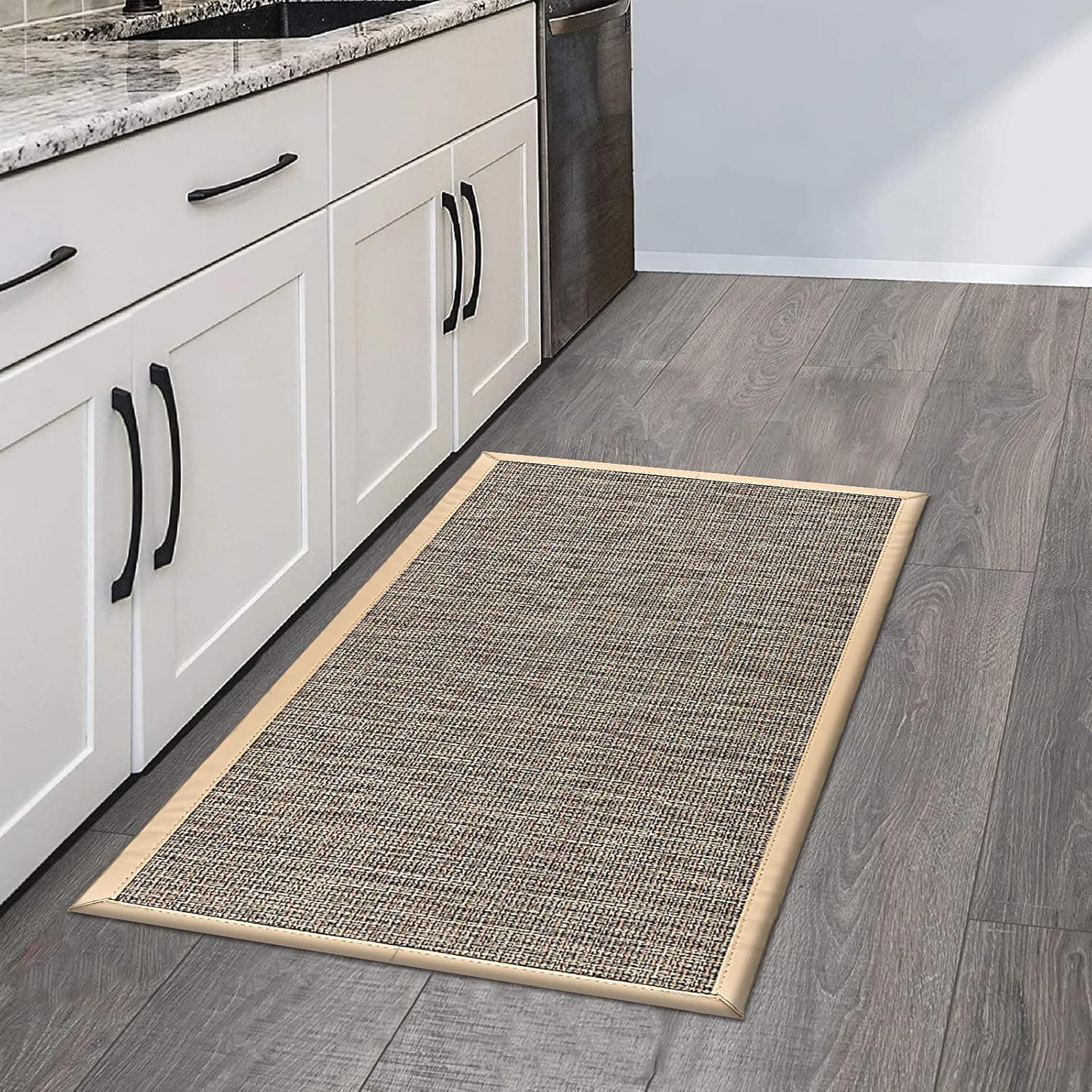 Cotton Area Rug - Apricot Leaf Rug - Hand Woven & Reversible Home Kitchen Rug for Living Room Kitchen Entryway Rug (20”x32”)