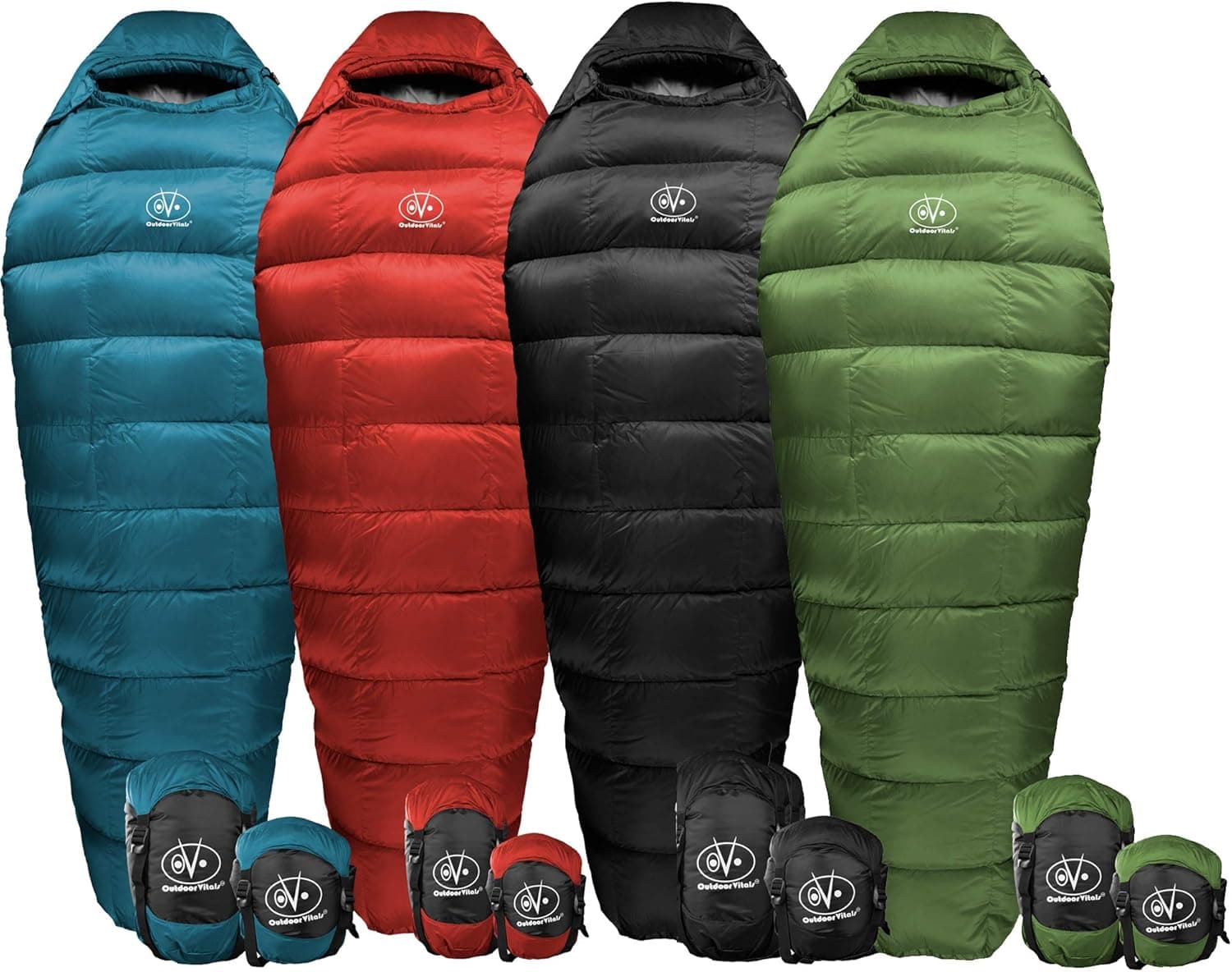 Outdoor Vitals Summit 0 15 30 Degree F 800+ Fill Power Starting Under 2lbs Ultralight Backpacking Mummy Down Sleeping Bag for Lightweight Hiking & Camping