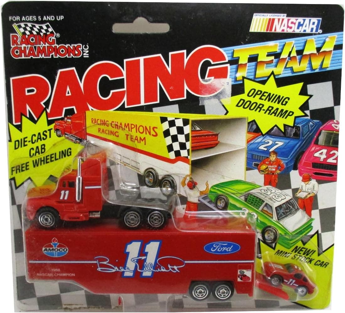 1992 Racing Champions Bill Elliott Nascar Team Transporter 1:87 Semi Tractor Trailor