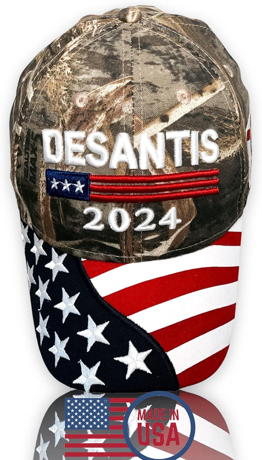 Desantis 2024 Presidential Campaign Made in America Florida Governor Sealed Trucker Hat Embroidered Adjustable Baseball Caps