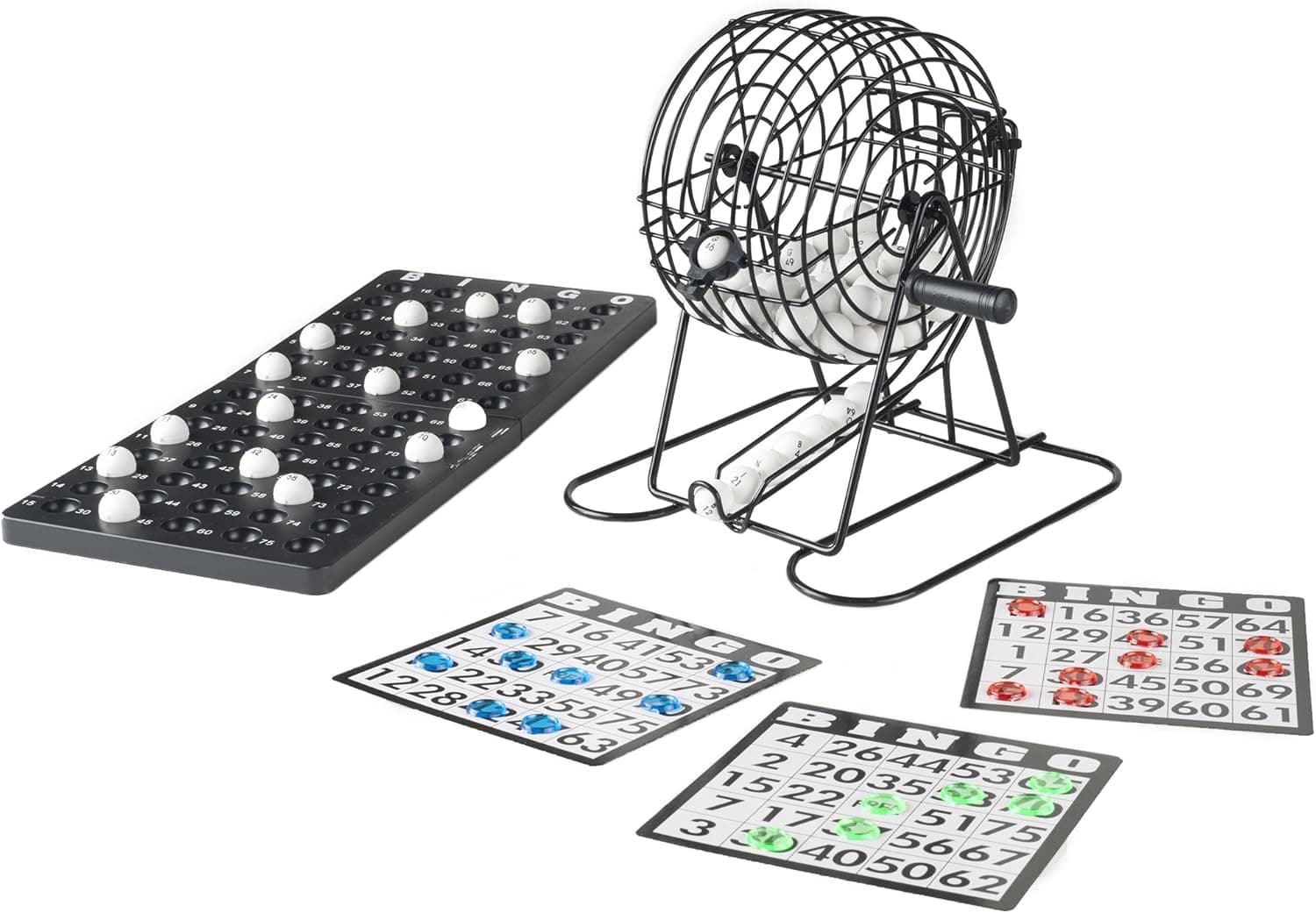 Hey! Play! Complete Bingo Set – Deluxe Classic Carnival and Casino Game for Kids and Adults with Tumbler Cage, Master Board, Sheets, and Markers