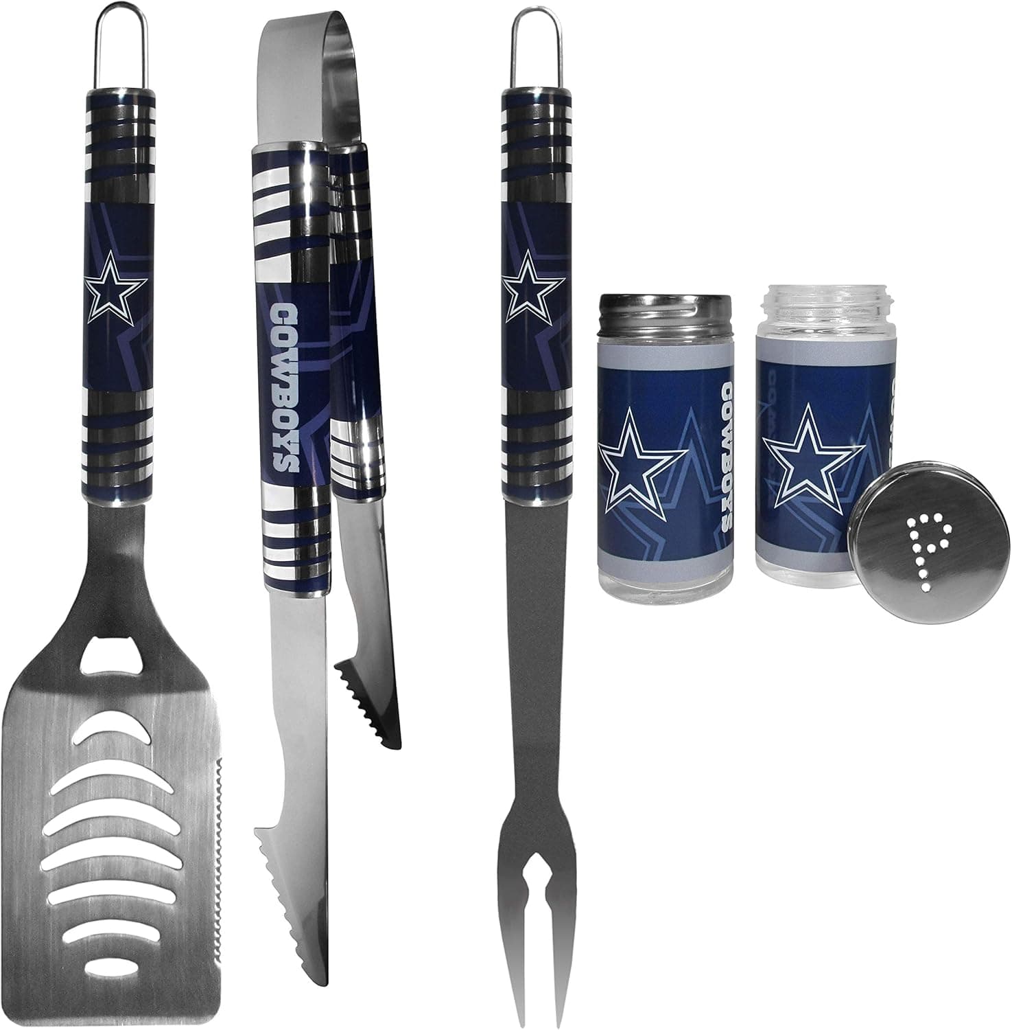 NFL Siskiyou Sports Fan Shop Dallas Cowboys 3 pc Tailgater BBQ Set and Salt and Pepper Shaker Set One Size Team Color