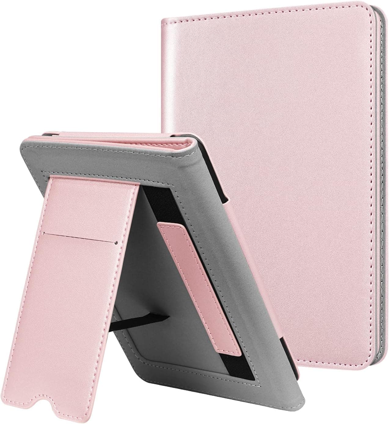 Fintie Stand Case for 6" Kindle Paperwhite (Fits 10th Generation 2018 and All Paperwhite Generations Prior to 2018) - Premium PU Leather Sleeve Cover with Card Slot and Hand Strap, Rose Gold
