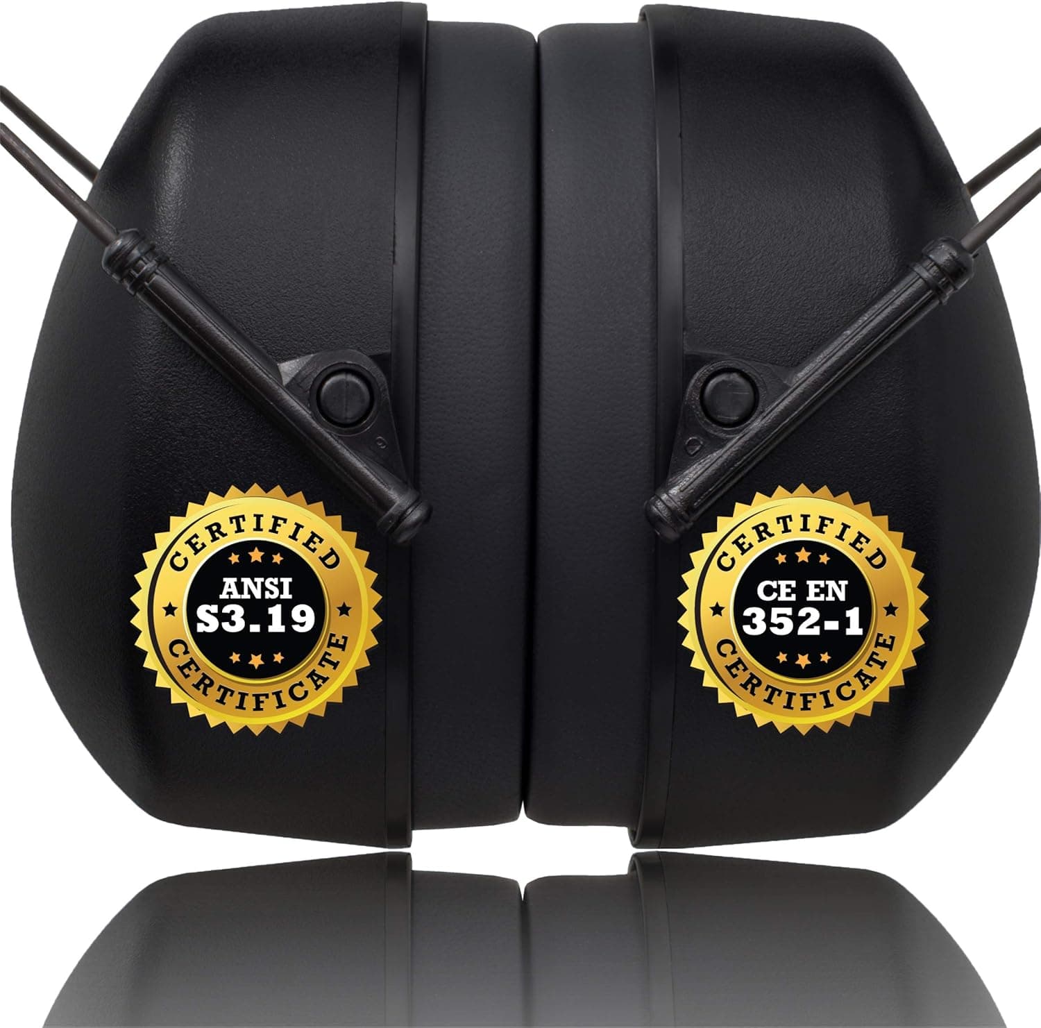 ClearArmor Comfortable Ear Protection that Works - Safety Earmuffs for Hearing - 31.5 SNR