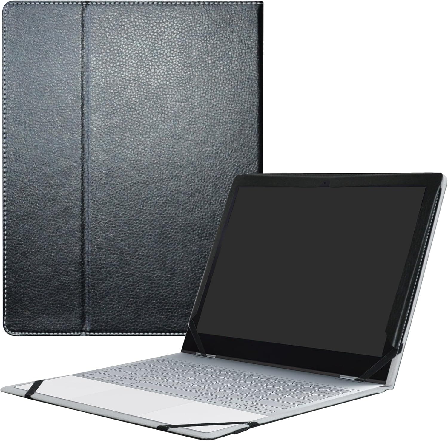 Google Pixelbook Case,Mama Mouth PU Leather Folio Carring Cover for 12.3" Google Pixelbook (12.3 Inch HD IPS Touch) 2in1 Laptop,Black