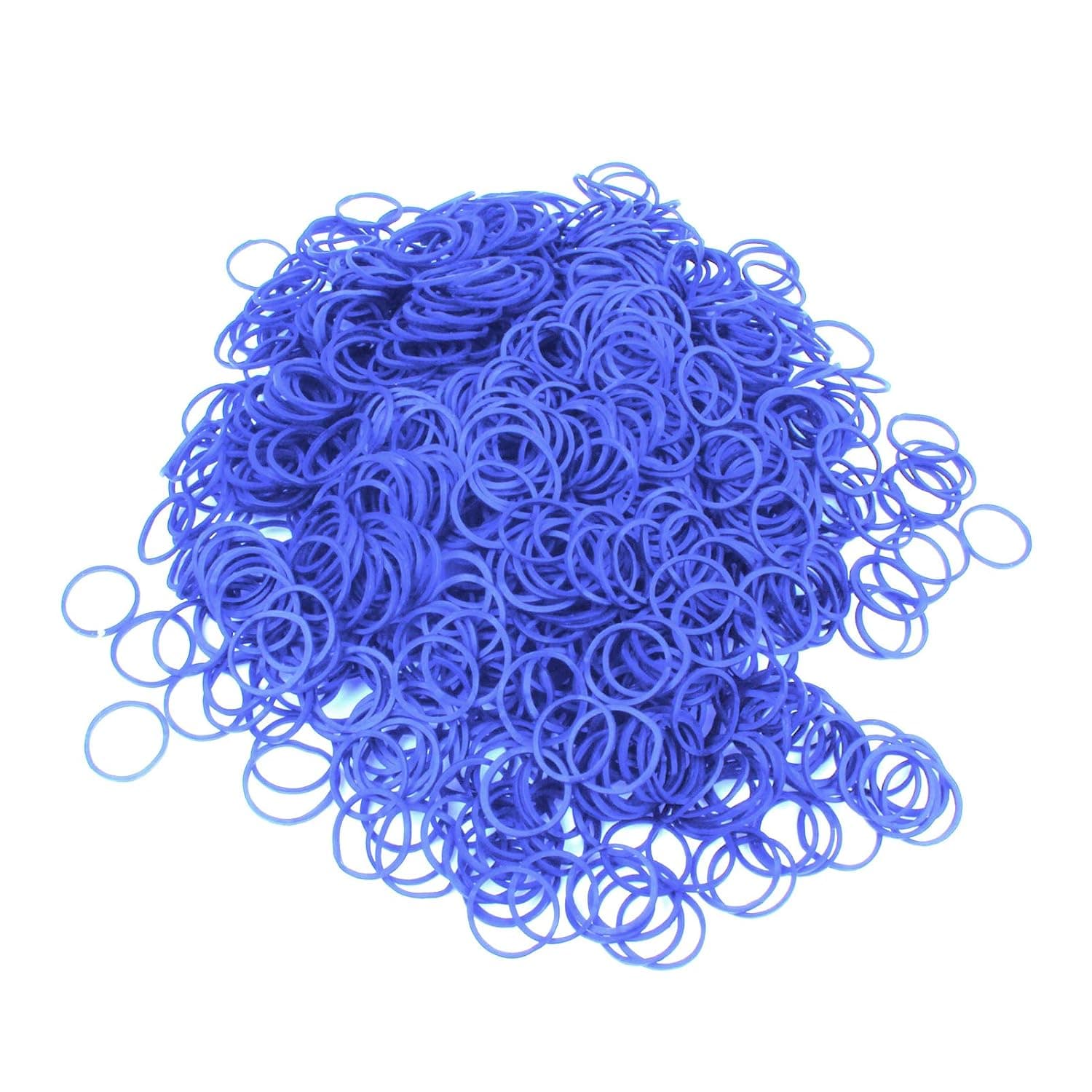 KUFUNG Elastic Hair Bands, Non-slip Rubber Hair Ties for Girls, Soft Elastic Bands for Kid Hair Braids Hair (S, Blue)
