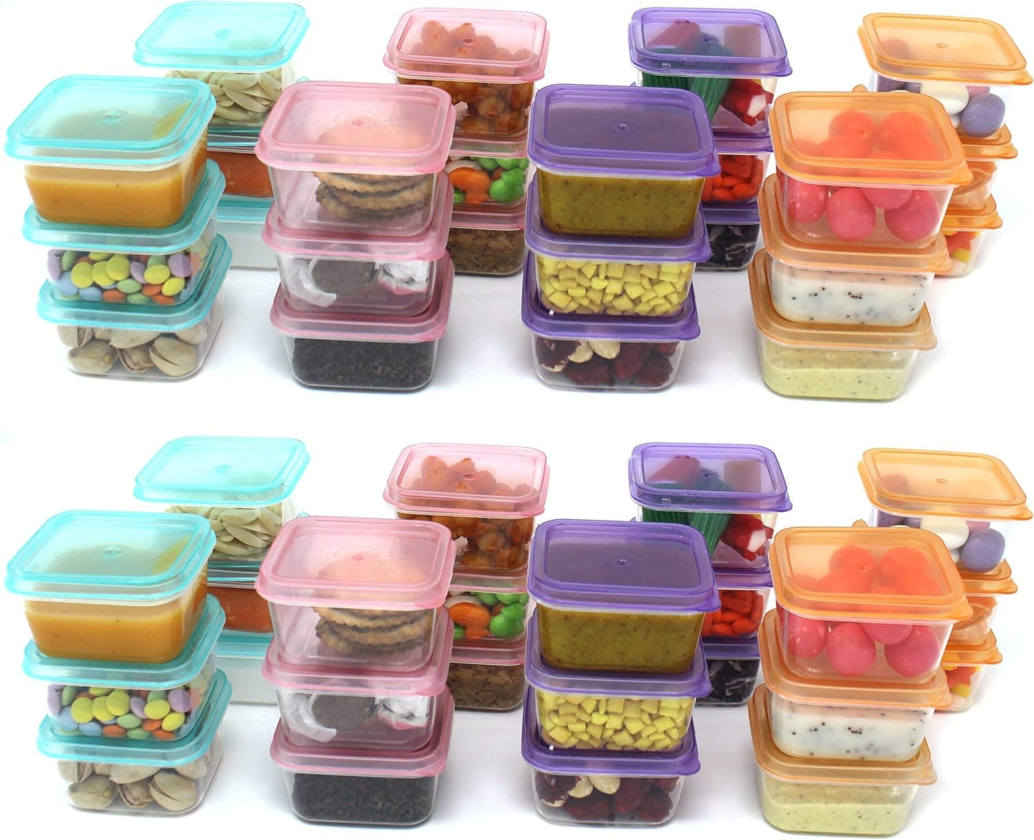 48 Mini Square Storage Containers 3oz.
