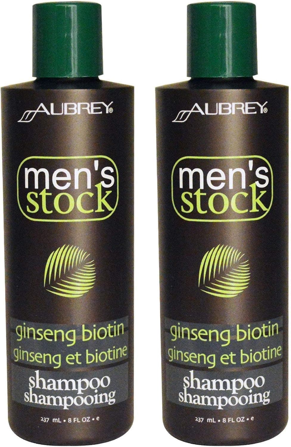 Aubrey Organics: Men's Stock Ginseng Biotin Shampoo, 8 oz (2 pack)