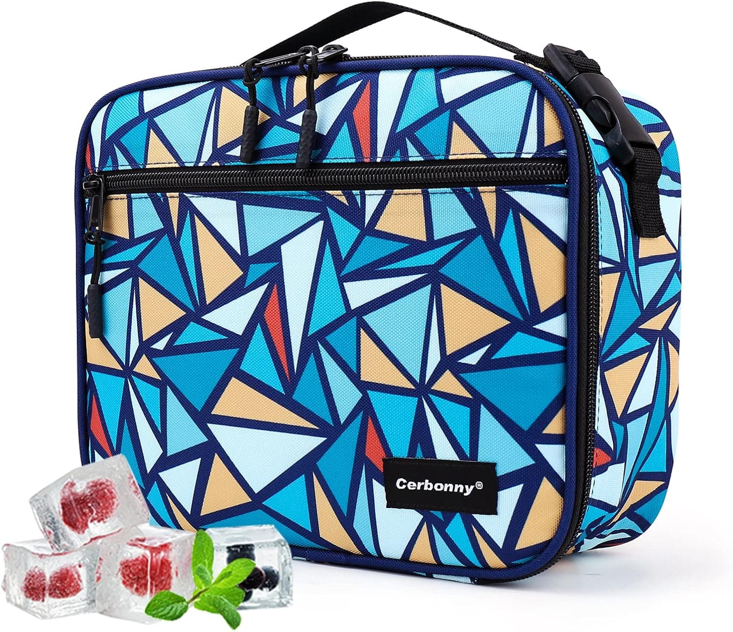 Freezable Lunch Bag,Lunch Box with Ice Packs,Small Cooler Lunch Box with Detachable Ice Packs,Small Insulated Cooler Bag,Freezable Lunch Bags with Durable Zippers,Freezable Lunch Box For School/Work