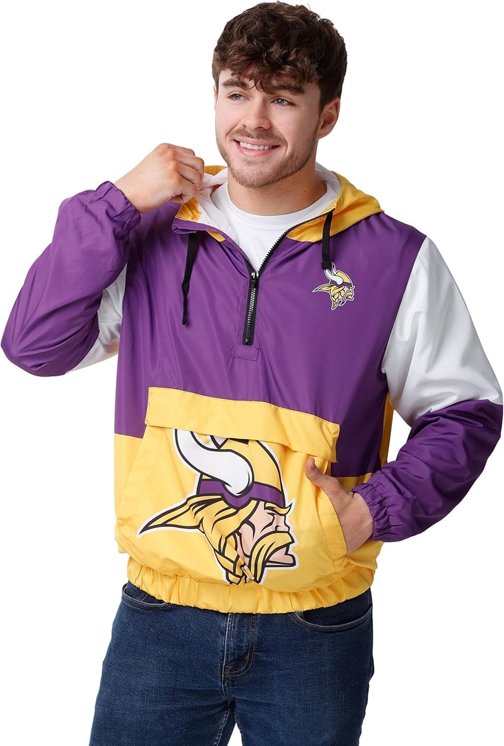 FOCO Men's NFL Team Logo Warm-up Windbreaker