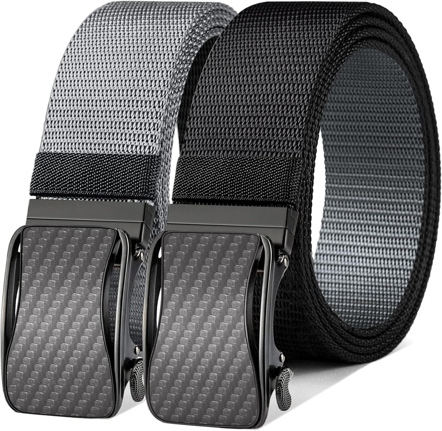 BULLIANT Mens Ratchet Belt Reversible,Web Nylon Belt for Men Casual Golf Dress Pants,One Belt Rotating for 2 Colors