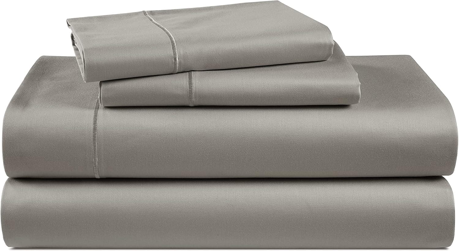 LANE LINEN 100% Egyptian Cotton Bed Sheets - 1000 Thread Count 4-Piece Charcoal King Set Bedding Sateen Weave Luxury Hotel 16" Deep Pocket (Fits Upto 17" Mattress)