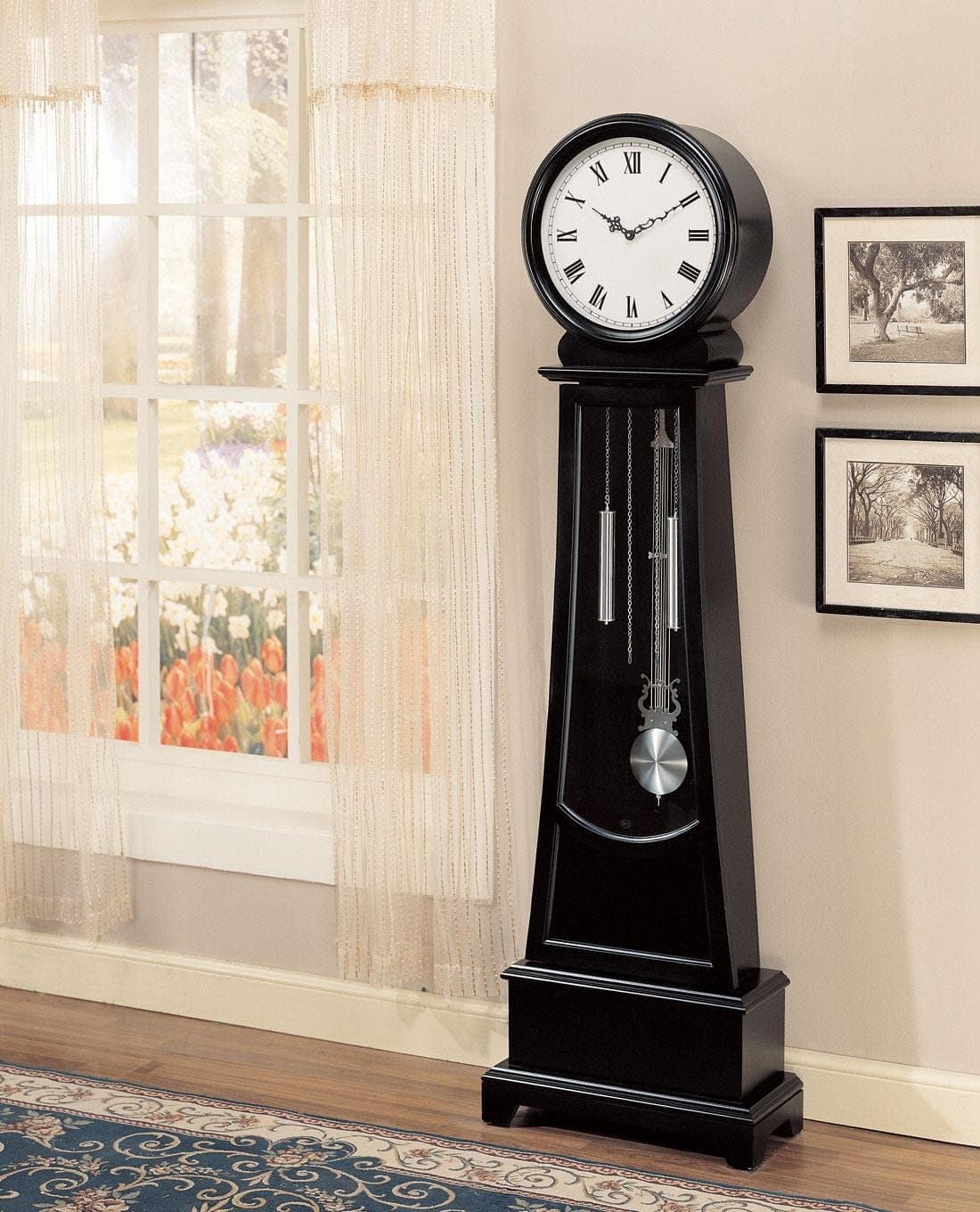 Coaster Home Furnishings Contemporary Grandfather Clock, Black