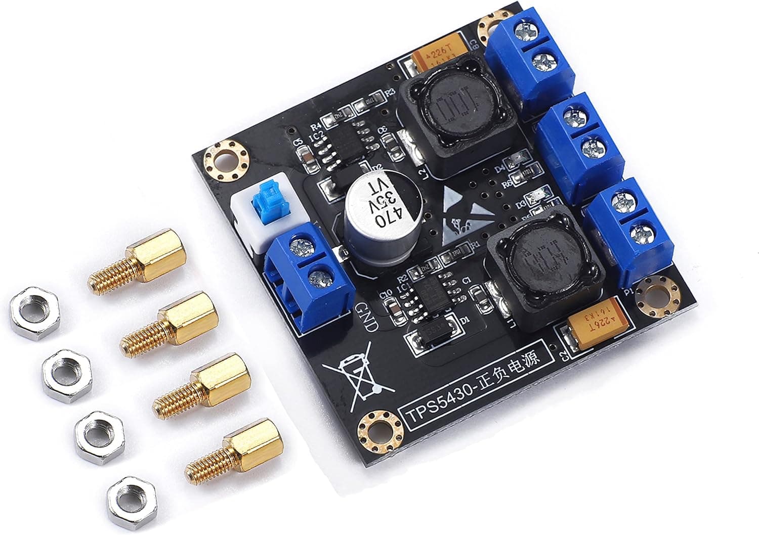 TPS5430 Positive Negative Dual Power Supply Module with Switching 12V Output