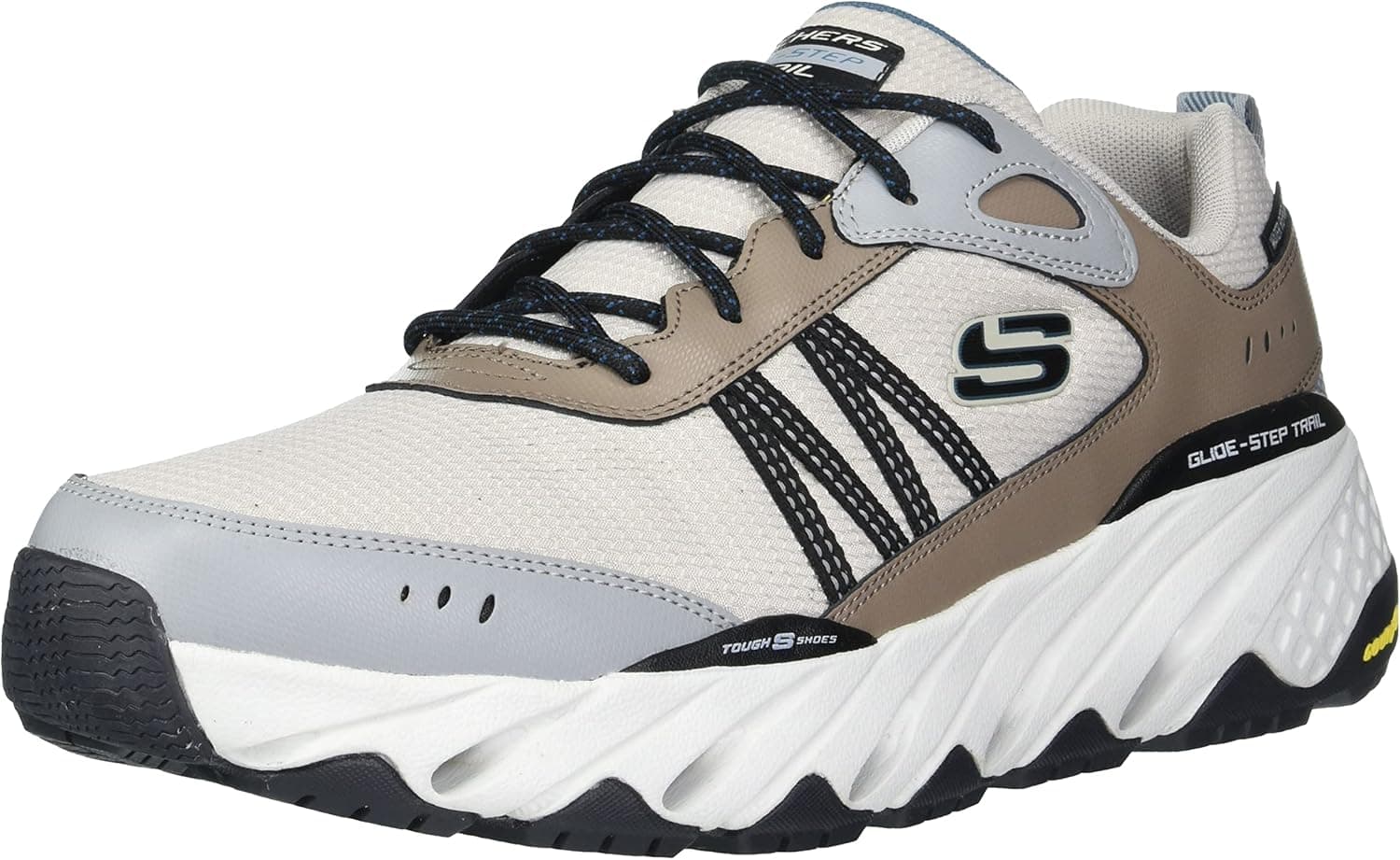 Skechers Men's Glide Step Trail Oxen Lace-up Sneaker Oxford, Natural/Multi, 11