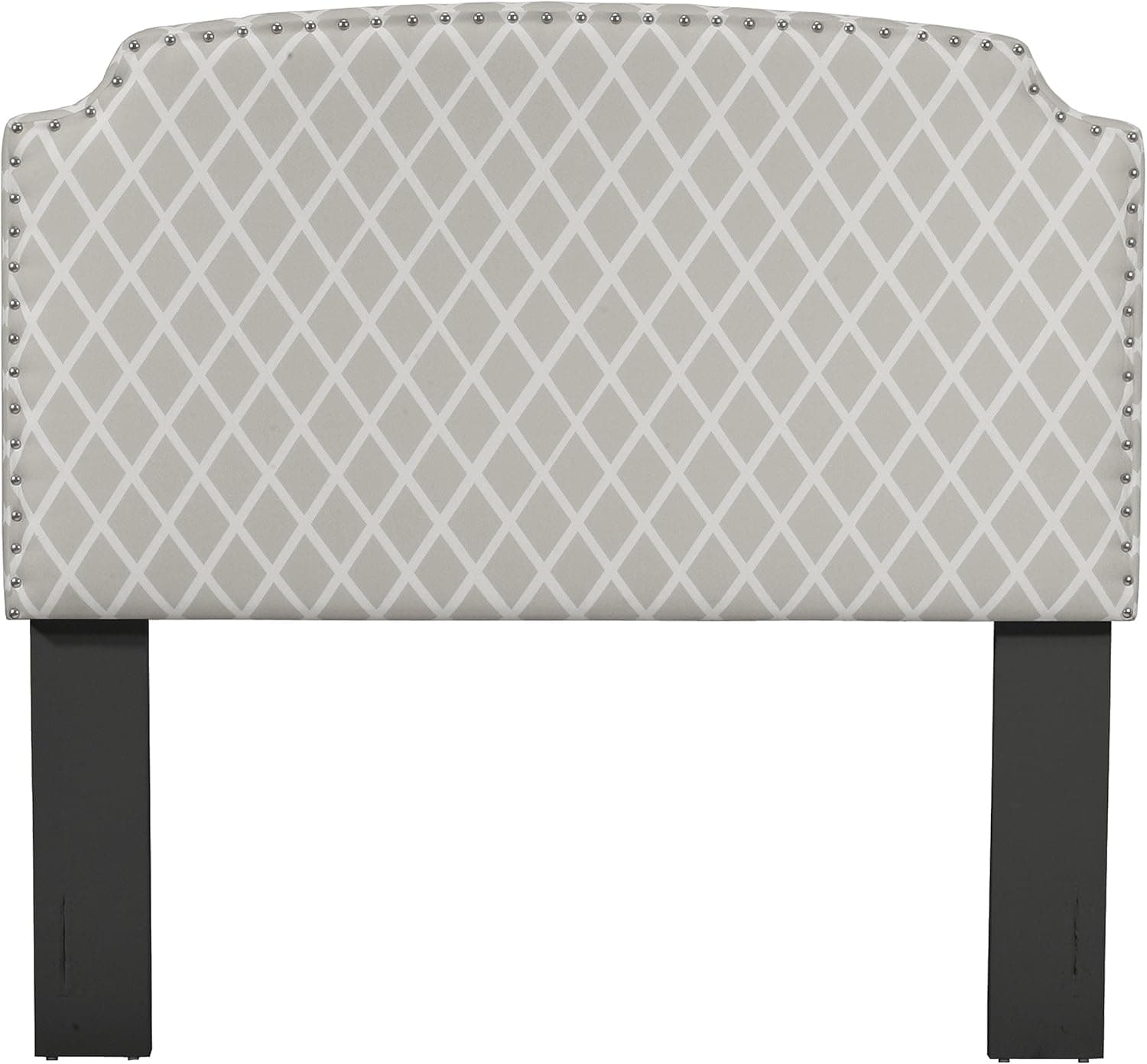 Seahawk Designs Grosvenor Upholstered Headboard & Bench Set, California King/Eastern King, Grey Diamond