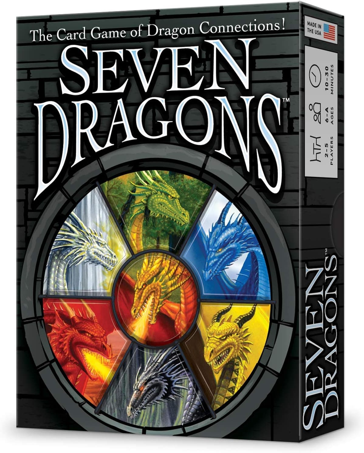 LOONEY LABS Seven Dragons Card Game - Fun Card Games Board Games for Kids and Adults Adult Card Games Kid Games Family Games for Game Night Dragon Game 2-5 Player Games Age 6 to Adult 72 Playing Cards