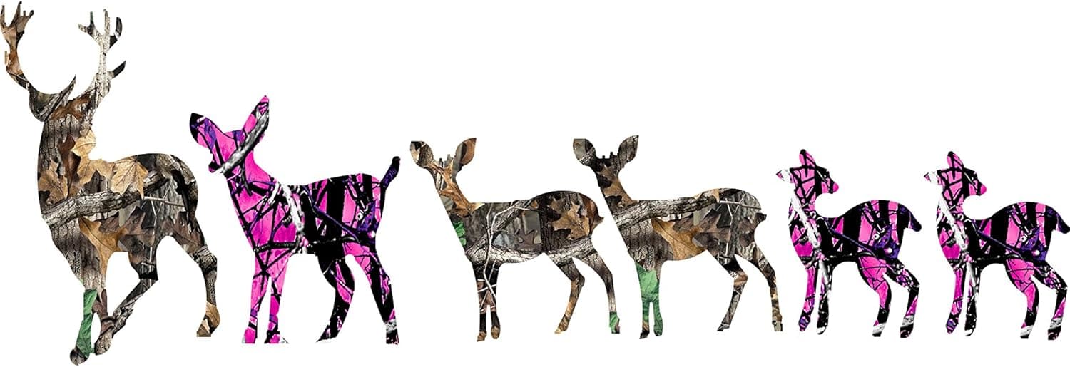 Best Decals Deer Family Camo/Bucks/Does/Muddy