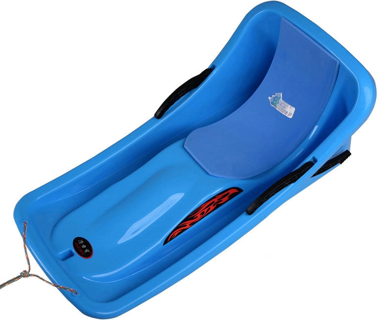Porpora Kids Snow Sled Sprinter Sledge Toboggan with Brakes, Blue, Large