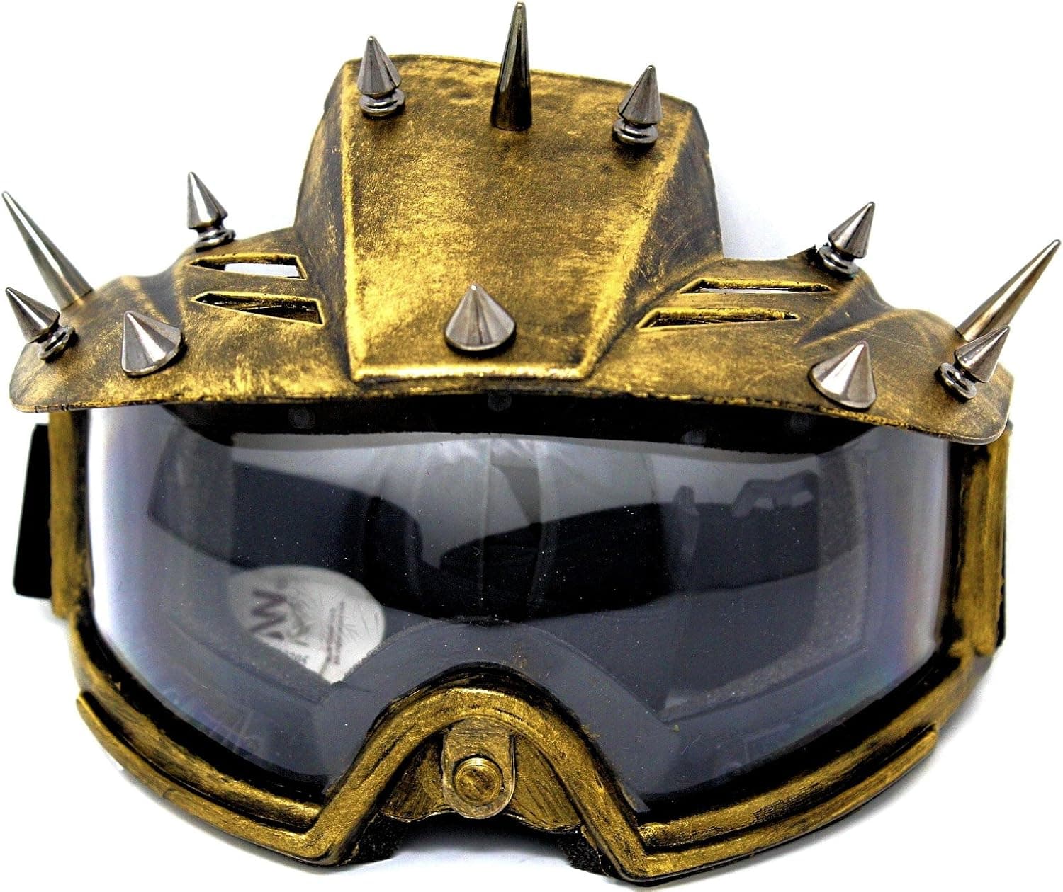 Spiked Googles Padded 'Fit Over Glasses' Riding Steam Punk Goggles Safety Goggles Gold