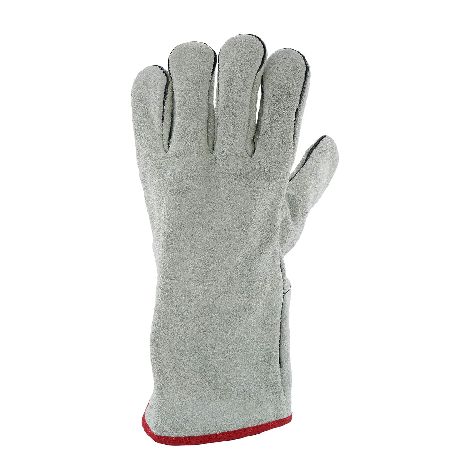 IRONCAT 930 Standard Split Cowhide Leather Gloves – [Pack of 12] Large, Gray, Left Hand Welding Gloves with Extended Gauntlet Cuff, Gunn Pattern
