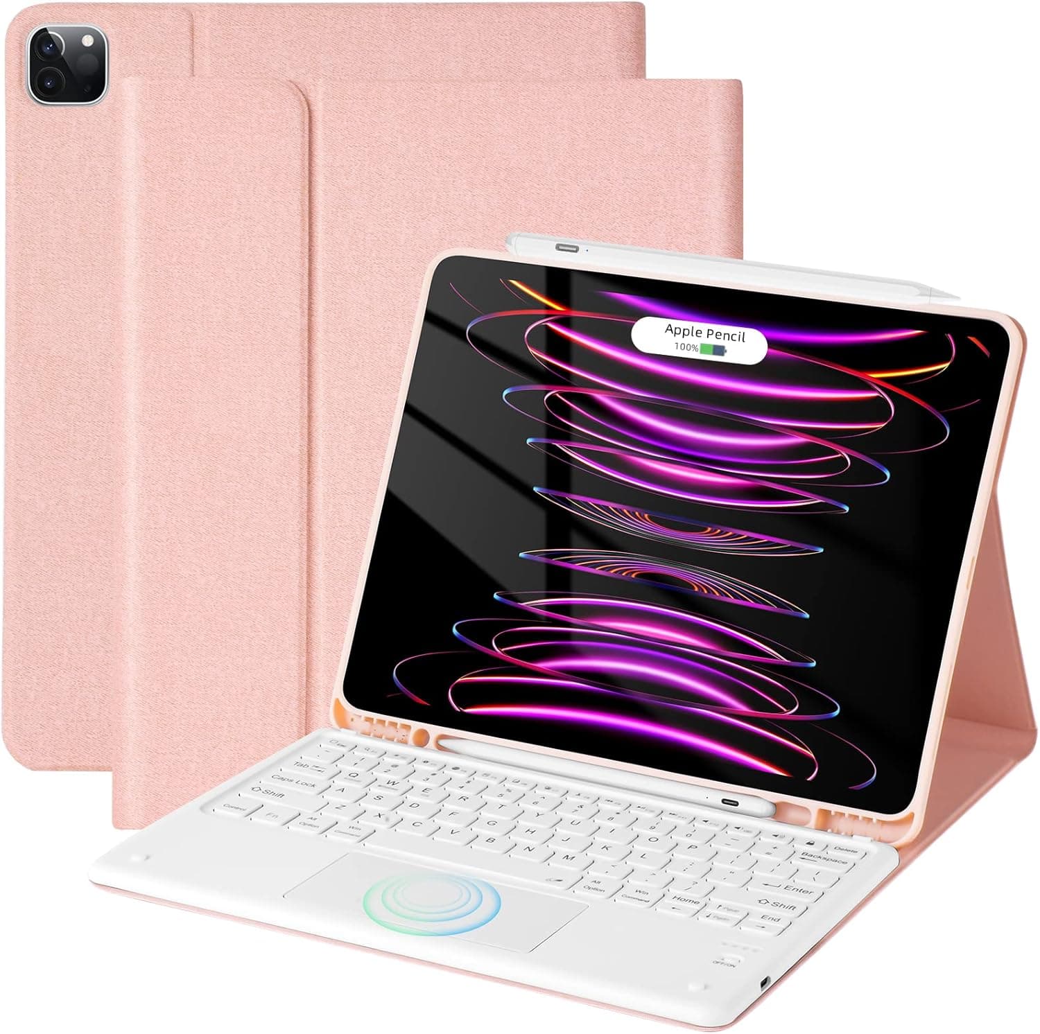 iPad Pro 12.9 inch 2022 Case with Keyboard, Keyboard Case for 12.9 inch iPad Pro 6th Generation, 5th/4th/3rd Gen, Detachable Wireless Smart Touchpad Keyboard and Pencil Holder for 2022 iPad Pro 12.9