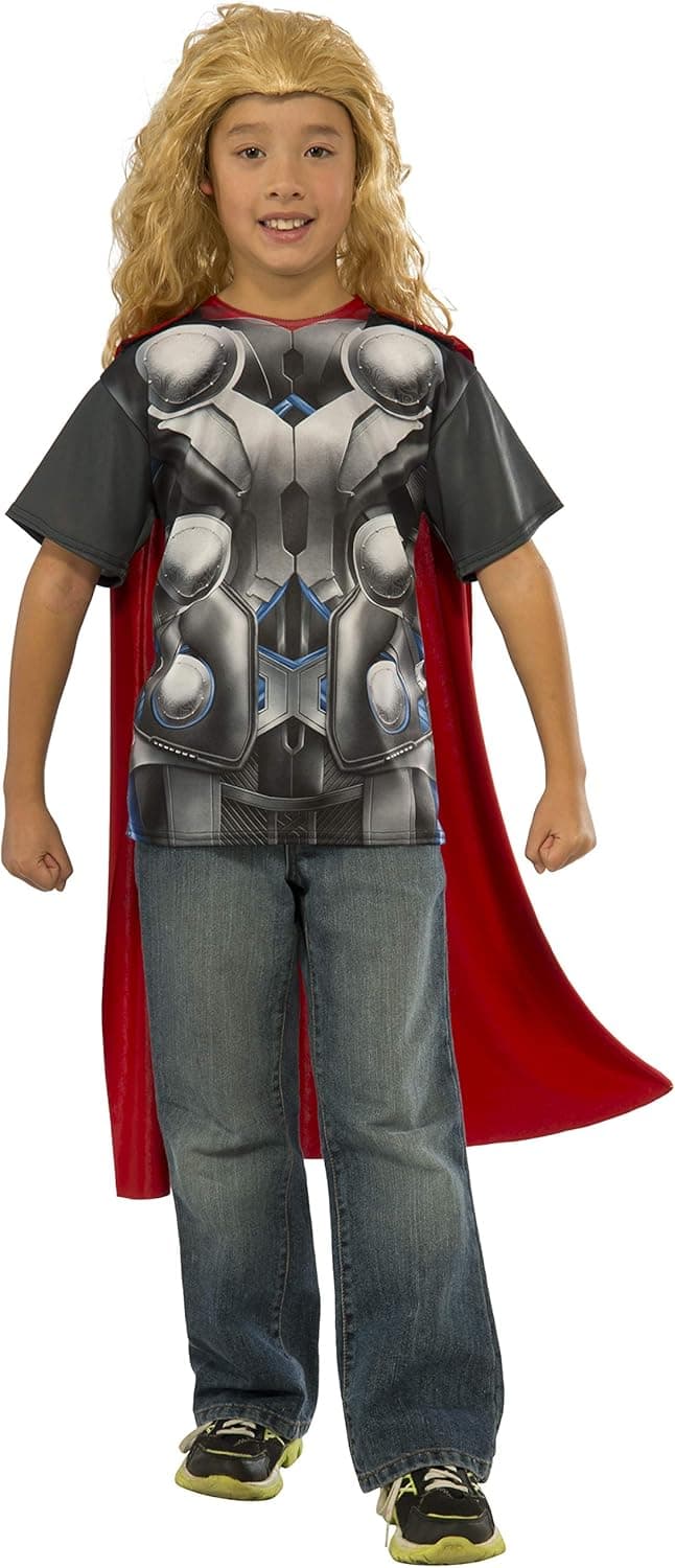Rubie's Costume Avengers 2 Age of Ultron Child's Thor T-Shirt and Cape, Large