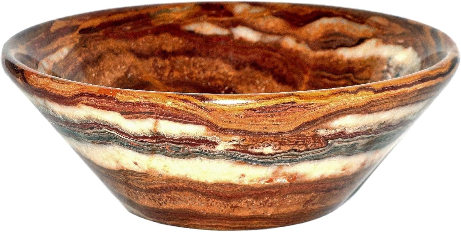 Nature Home Decor BW5ML Multi Onyx 9.5 inch Decorative Modern Design Bowl