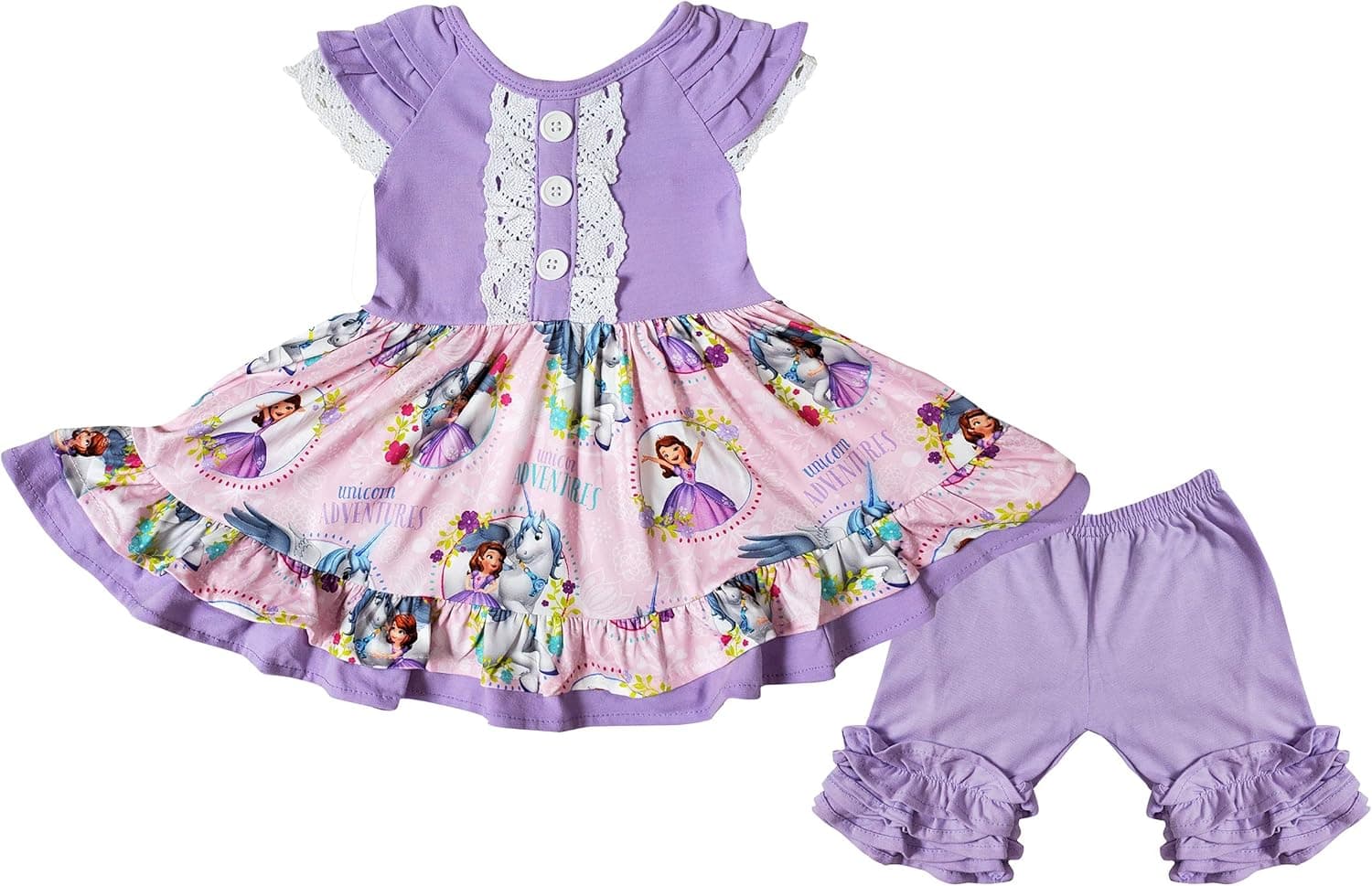 Baby Toddler Little Girls Cartoon Characters Disney Princess Outfits or Dress - Unique Boutique Styles