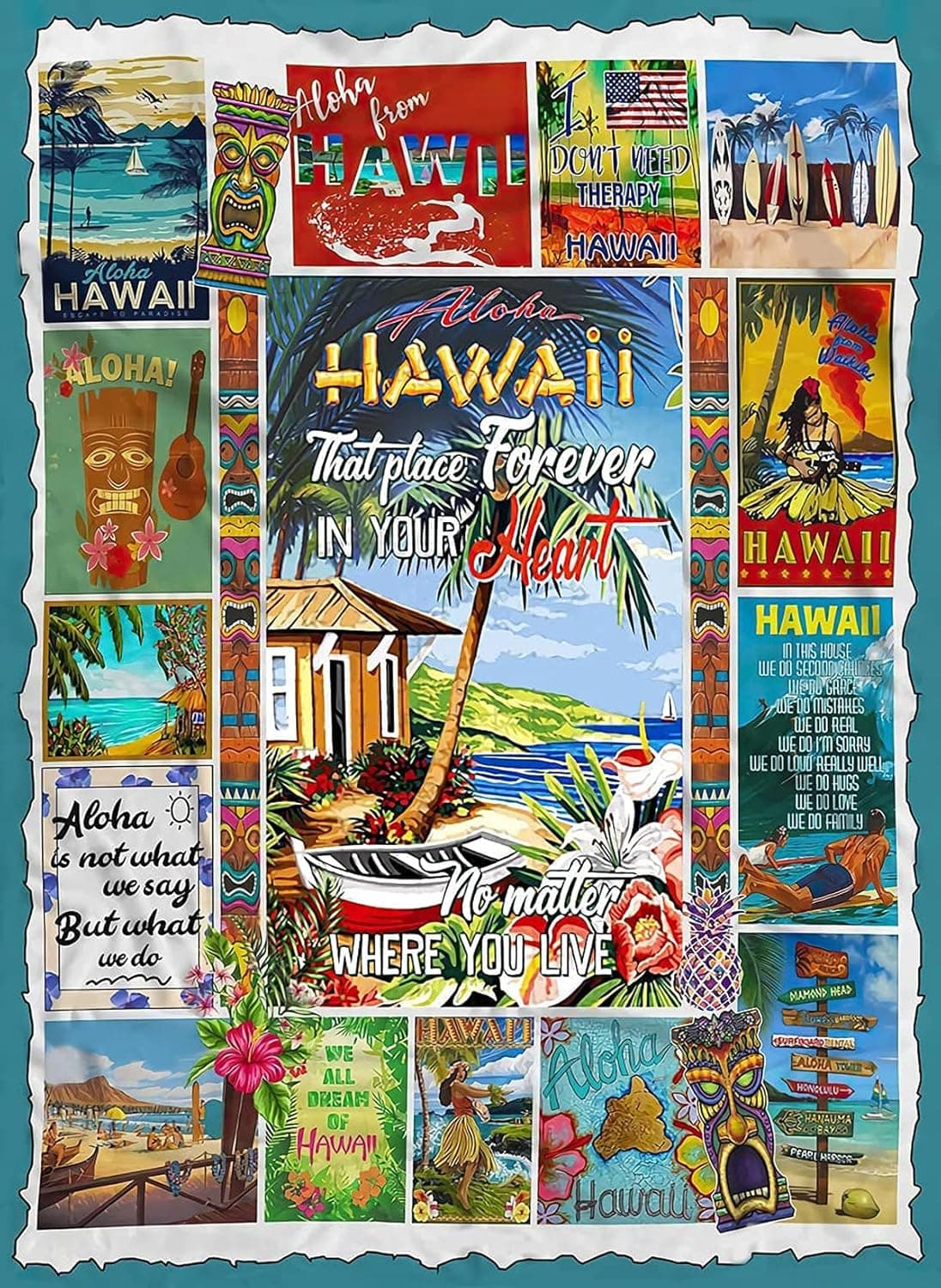 Mango Puzzles - Aloha Hawaii That Place Forever in Your Heart Jigsaw Puzzle 1000 Pieces, Games for Adults & Children- Hawaii Jigsaw Puzzles 1000 Pieces for Adults- Hawaiipuzzles- Hard Jigsaw Puzzle