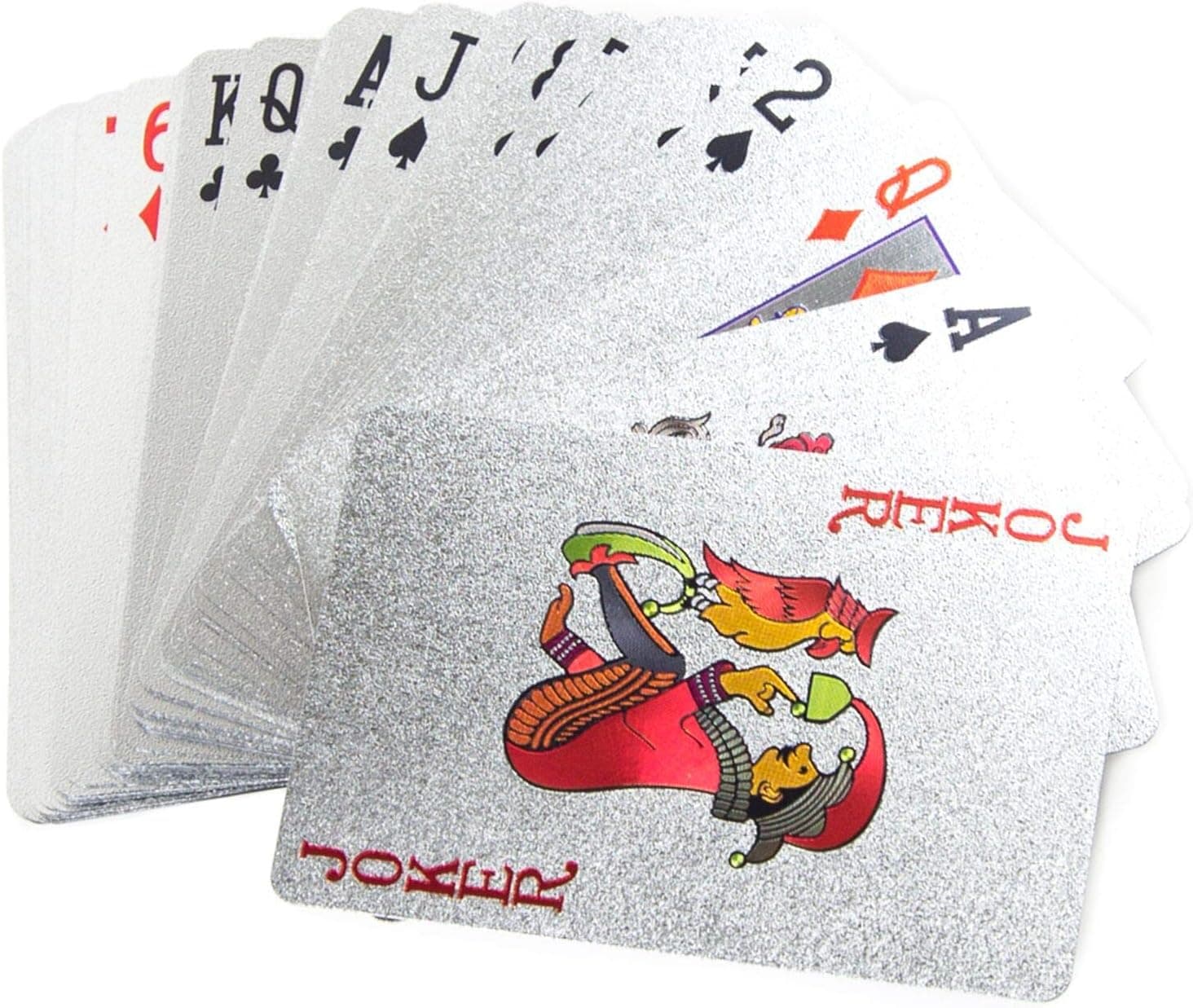 Toysery Waterproof Standard Index Playing Cards - Flexible PVC - Magic Tricks - Playset for Family Friends Party BBQ Beach Card Game (White)