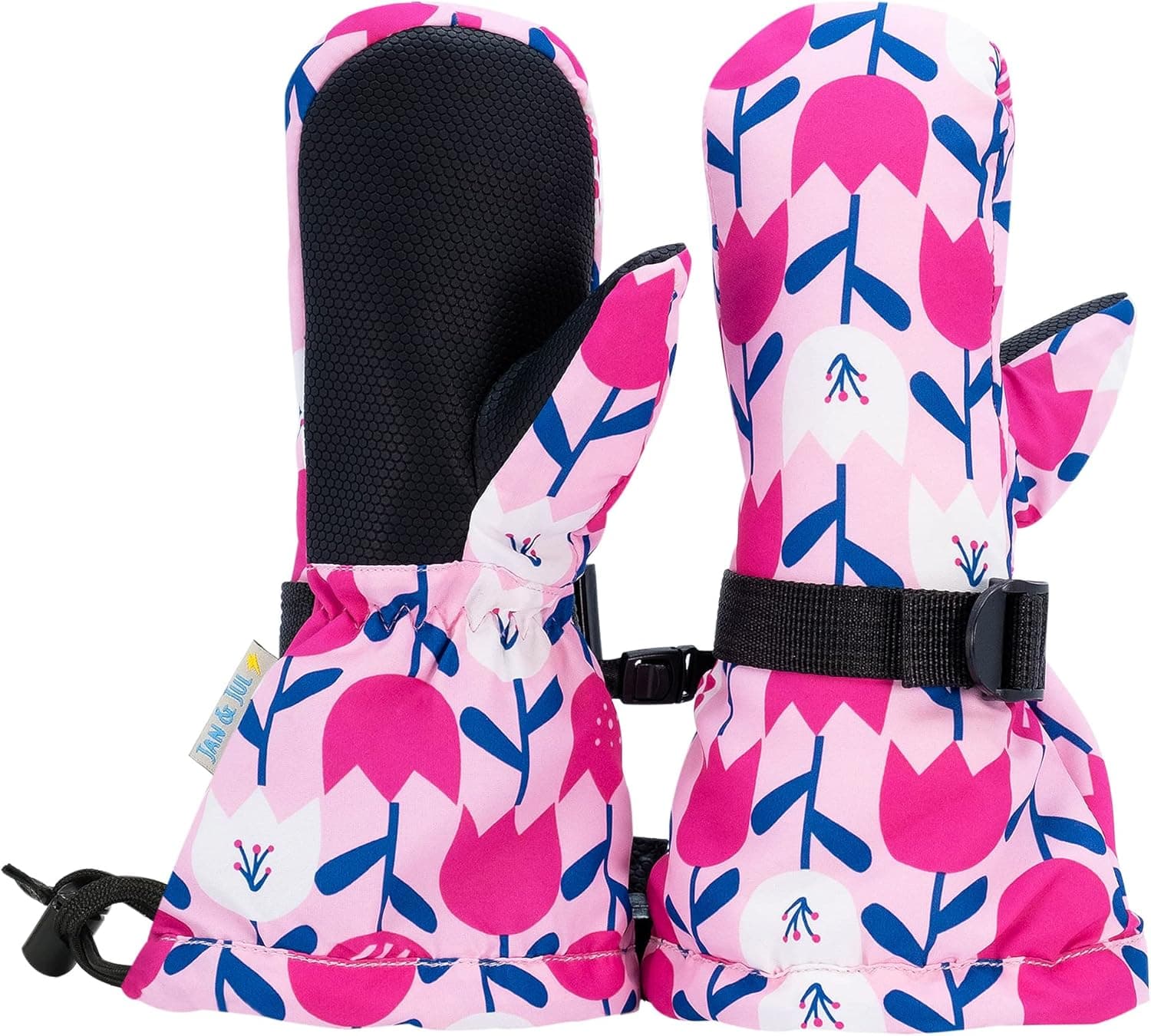 JAN & JUL Mittens for Baby Toddler Kids, Waterproof Insulated Winter Gloves for Girls
