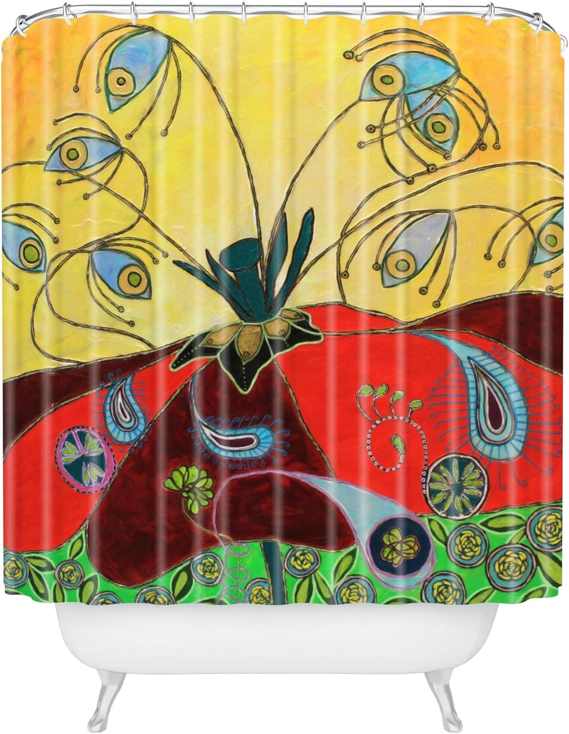 Deny Designs Ruby Door Awake At Dawn Shower Curtain, 69" x 72"