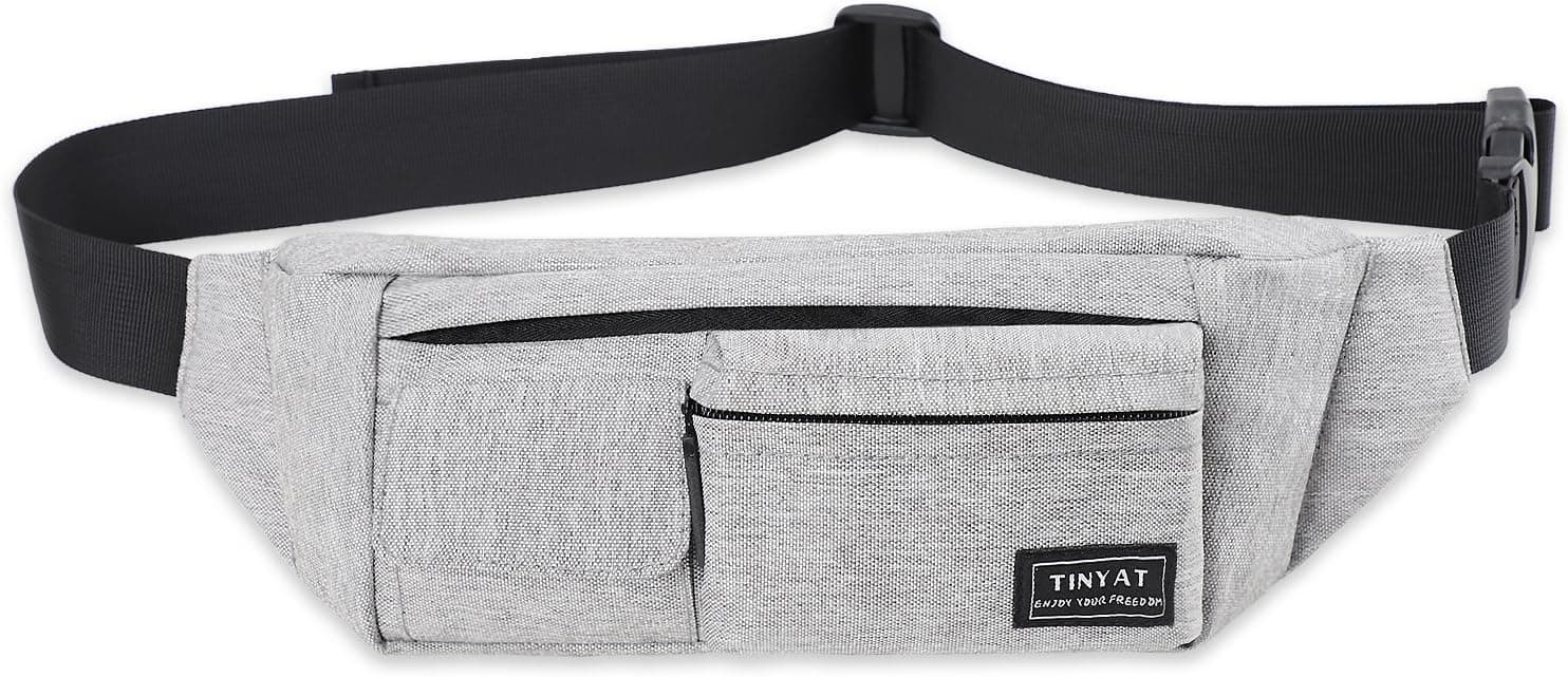 TINYAT Travel Fanny Pack Hiking Waist Pack Bum Bag Running Bag Super Lightweight for Women and Men, Tool Kit T212