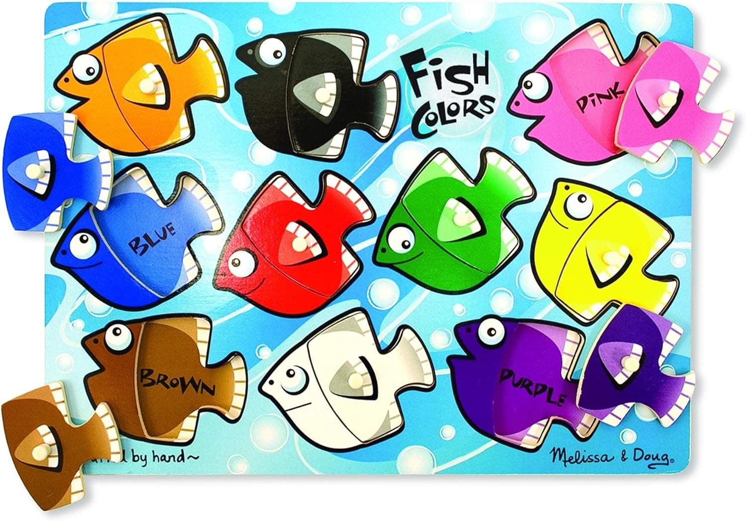 Melissa & Doug Fish Colors Mix n Match Peg Puzzle