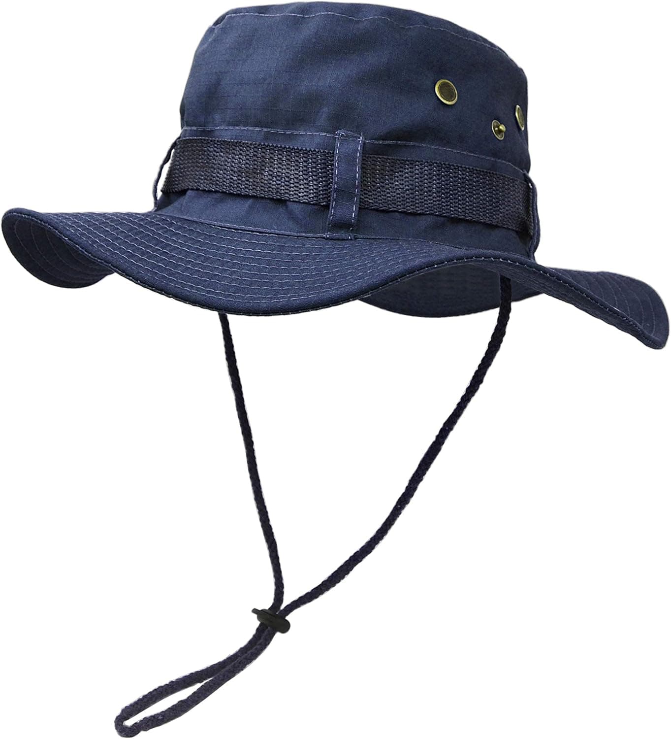 Outdoor Wide Brim Sun Protect Hat, Double Layer Classic US Combat Army Style Bush Jungle Sun Cap for Fishing Hunting Camping