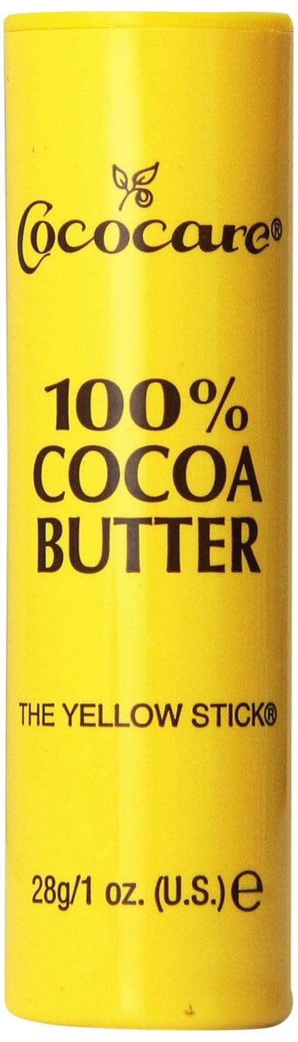 Cococare 100% Cocoa Butter Stick - All-Natural Cocoa Butter Emollient for Ultimate Skin Hydration & Protection - The Yellow Stick - (1 Count)