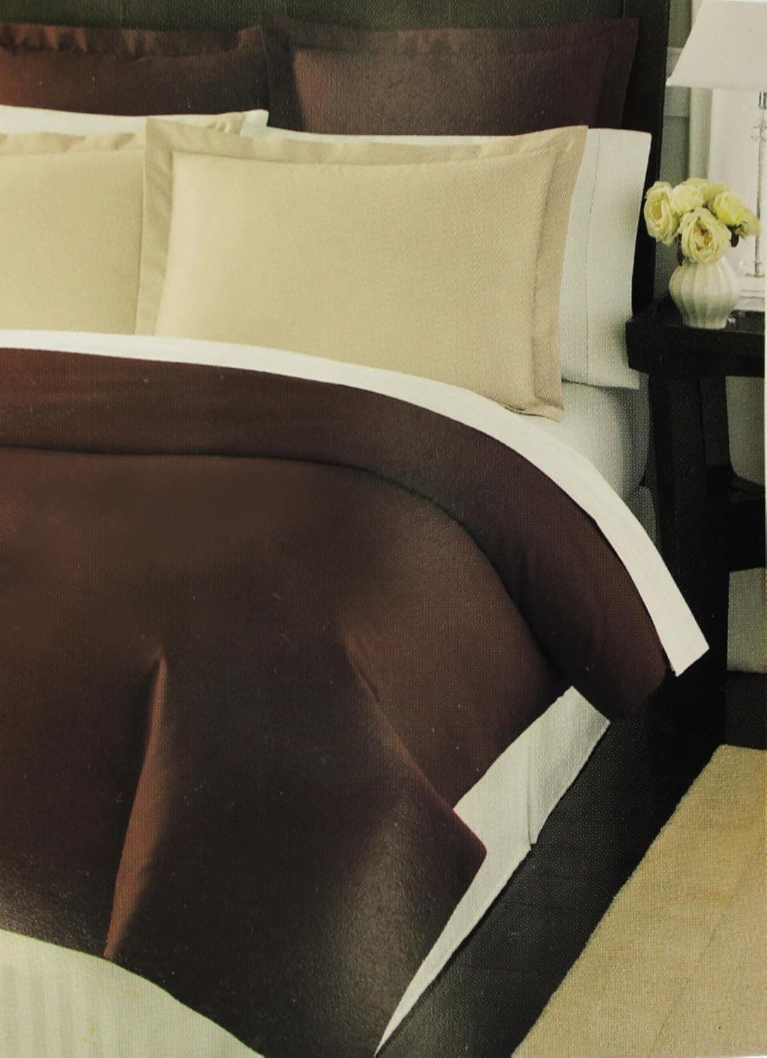 Charter Club Damask Solid Duvet Comforter Cover Chocolate King