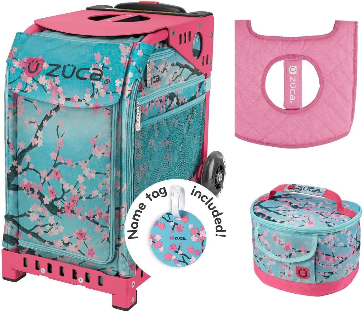 Zuca Sport Bag - Hanami with Gift Lunchbox and Seat Cover (Pink Frame)