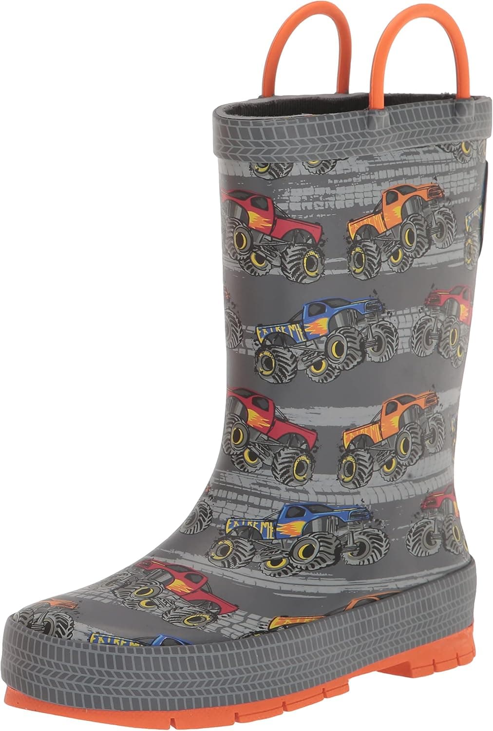 Western Chief Kids Mud Life Rain Boots for Toddler and Little Kids - Textile Lining, Rubber Upper, and Round-Toe Silhouette Charcoal 1 Little Kid M